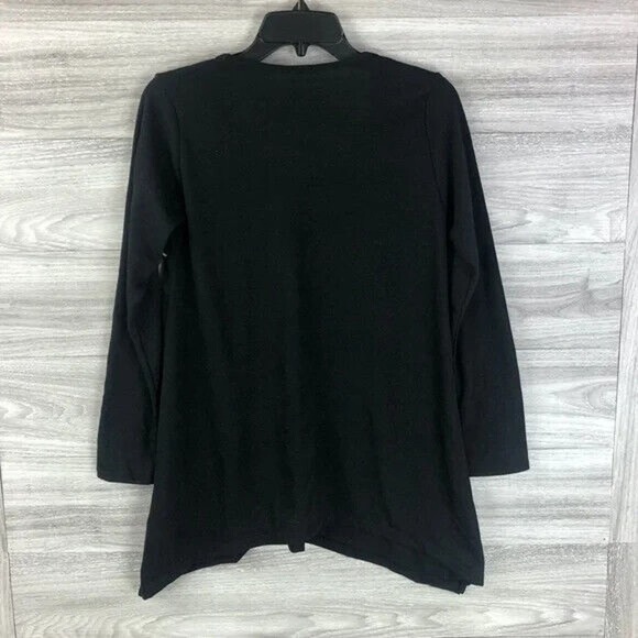 Go Couture Black Drappy Sweater in Black Size Large - Picture 4 of 5